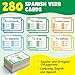 Edulok Spanish Flash Cards for Kids 280 Spanish Verb Conjugation Book Flashcards Learn Spanish for Adult Beginners Bilingual Flash Cards Spanish Vocabulary Games Spanish Learning Workbooks - Image 4