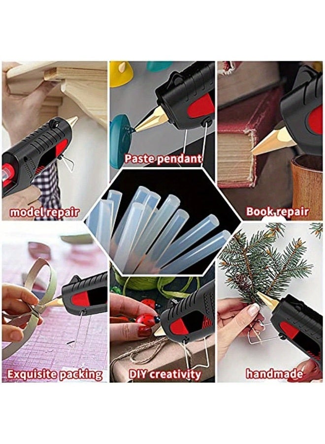 أعواد غراء شفافة ذائبة ساخنة لمسدسات الغراء الكبيرة - عبوة من 40 عودًا، وزن إجمالي 500 غرام - لاصق قوي، سريع الجفاف، أعواد غراء شفافة للاستخدامات اليدوية والحرفية والصناعية - Image 4