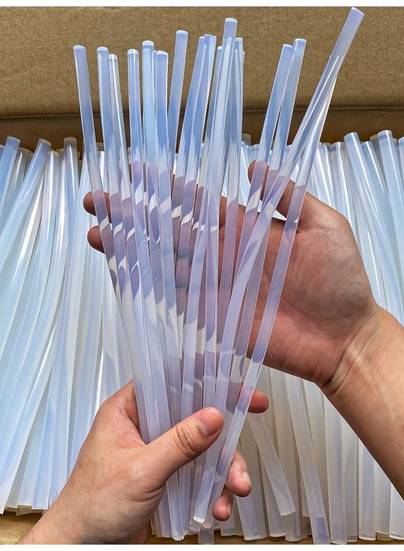 أعواد غراء شفافة ذائبة ساخنة لمسدسات الغراء الكبيرة - عبوة من 40 عودًا، وزن إجمالي 500 غرام - لاصق قوي، سريع الجفاف، أعواد غراء شفافة للاستخدامات اليدوية والحرفية والصناعية - Image 1