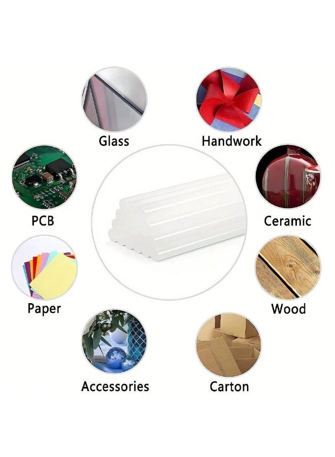 أعواد غراء شفافة ذائبة ساخنة لمسدسات الغراء الكبيرة - عبوة من 40 عودًا، وزن إجمالي 500 غرام - لاصق قوي، سريع الجفاف، أعواد غراء شفافة للاستخدامات اليدوية والحرفية والصناعية - Image 5