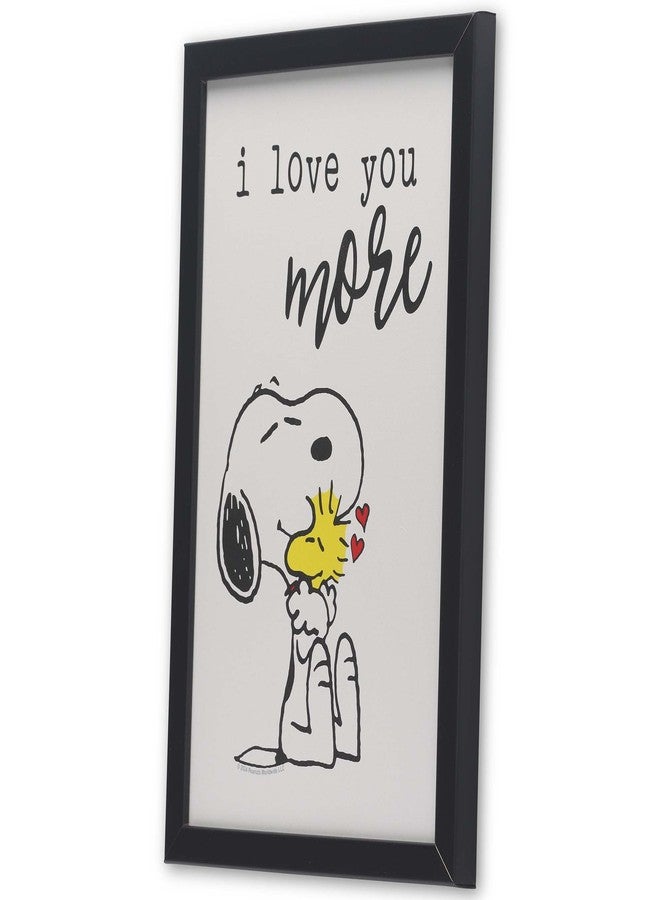 Open Road Brands Peanuts Snoopy and Woodstock I Love You More Framed Wood Wall Decor - Adorable Snoopy Picture for Home Decorating - Image 2
