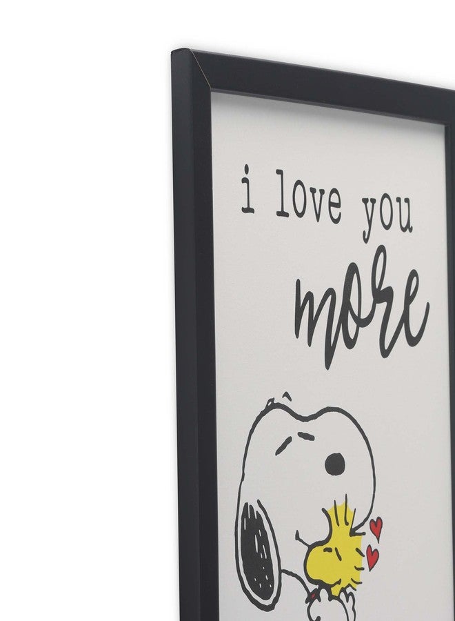 Open Road Brands Peanuts Snoopy and Woodstock I Love You More Framed Wood Wall Decor - Adorable Snoopy Picture for Home Decorating - Image 4