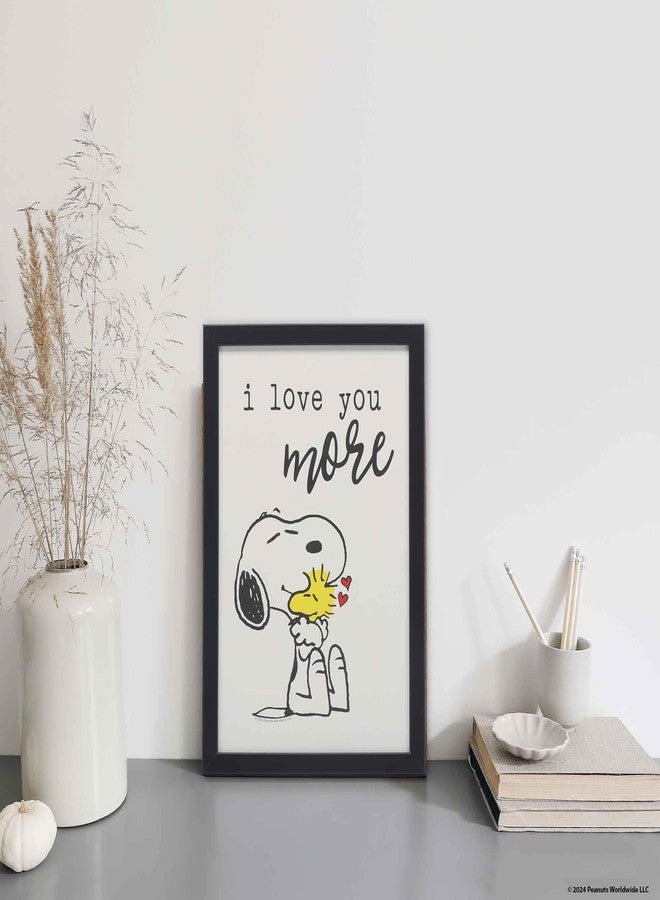 Open Road Brands Peanuts Snoopy and Woodstock I Love You More Framed Wood Wall Decor - Adorable Snoopy Picture for Home Decorating - Image 5