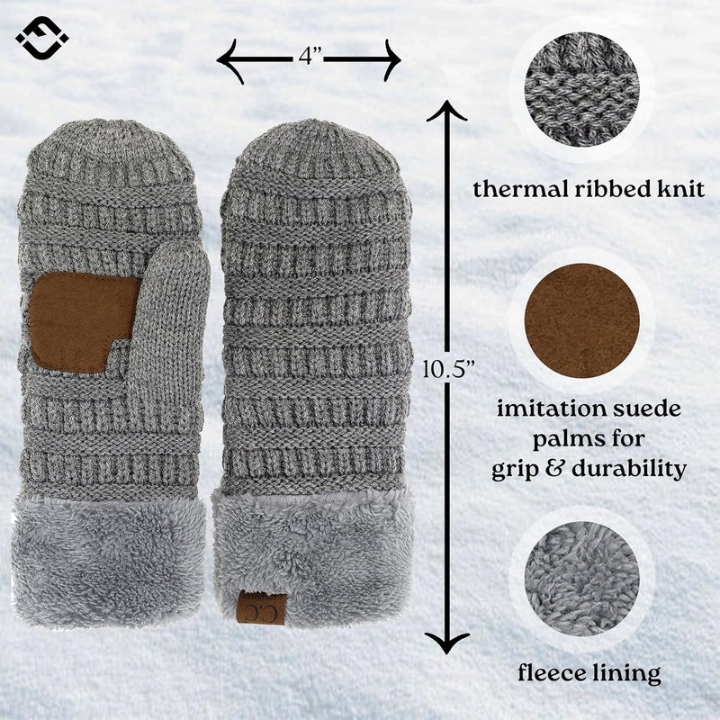 Funky Junque Mittens for Women - Fleece Lined Womens Winter Gloves, Fuzzy Warm Mittens, Cold Weather Fashion Accessories - Image 3