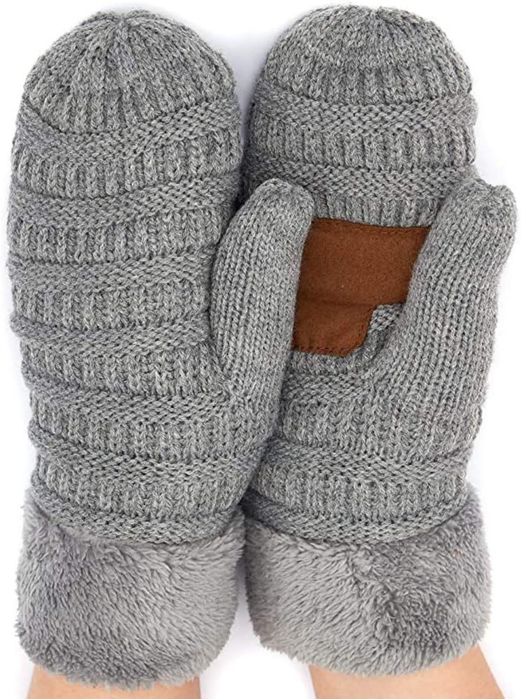 Funky Junque Mittens for Women - Fleece Lined Womens Winter Gloves, Fuzzy Warm Mittens, Cold Weather Fashion Accessories - Image 1