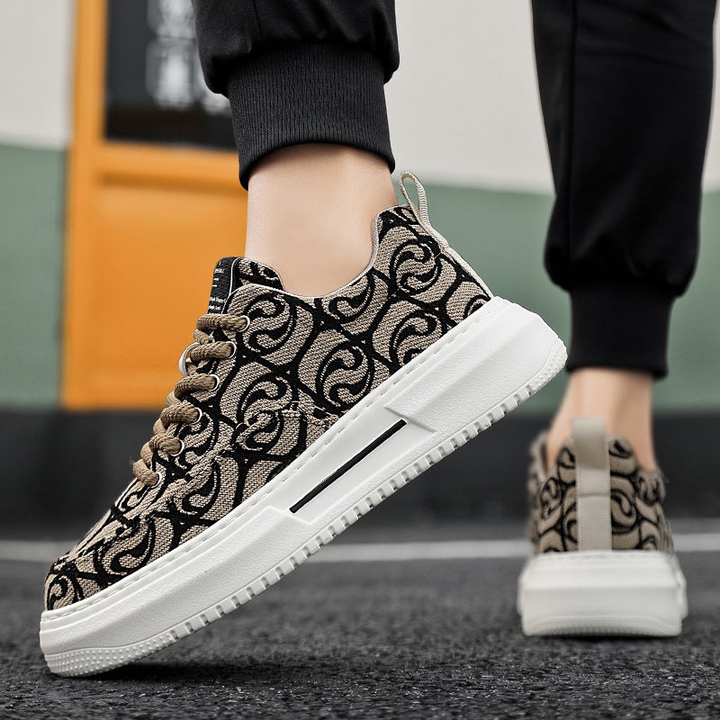 Autumn Men'S Fashion Low-Top Platform Shoes Youth Travel Lace-Up Casual Shoes Students Outdoor Sports Trendy Shoes - Image 4