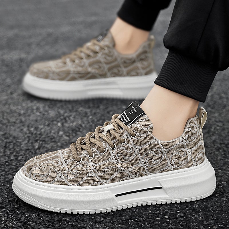 Autumn Men'S Fashion Low-Top Platform Shoes Youth Travel Lace-Up Casual Shoes Students Outdoor Sports Trendy Shoes - Image 2