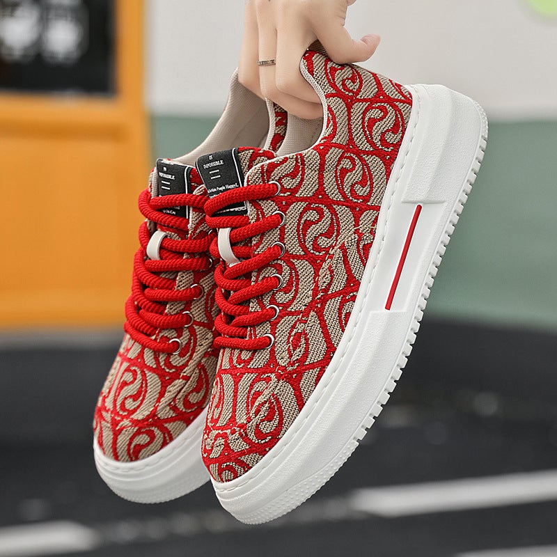 Autumn Men'S Fashion Low-Top Platform Shoes Youth Travel Lace-Up Casual Shoes Students Outdoor Sports Trendy Shoes - Image 5
