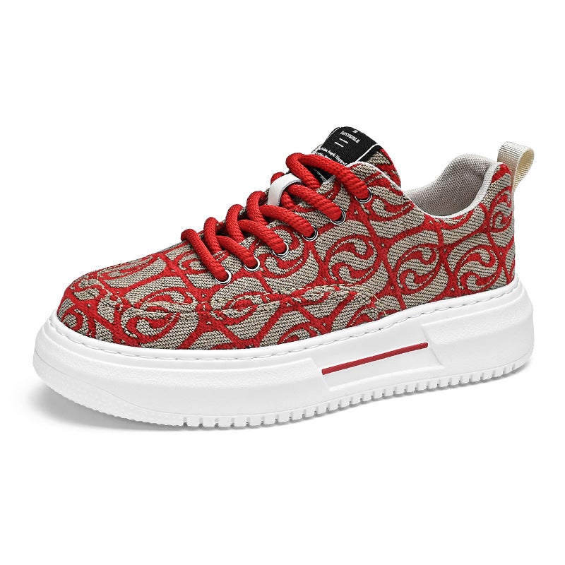 Autumn Men'S Fashion Low-Top Platform Shoes Youth Travel Lace-Up Casual Shoes Students Outdoor Sports Trendy Shoes - Image 1