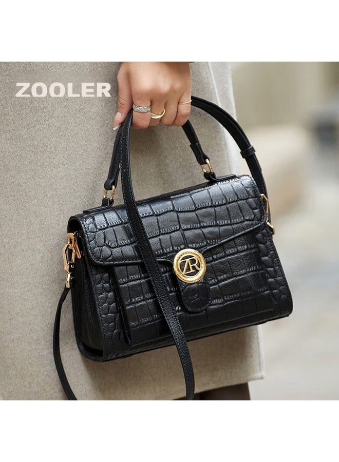 ZOOLER Juer Handbag For Women, New Fashion Crocodile Pattern Ladies Bag, Cowhide Crossbody Bag, Qixi Festival Gift For Girlfriend - Image 1