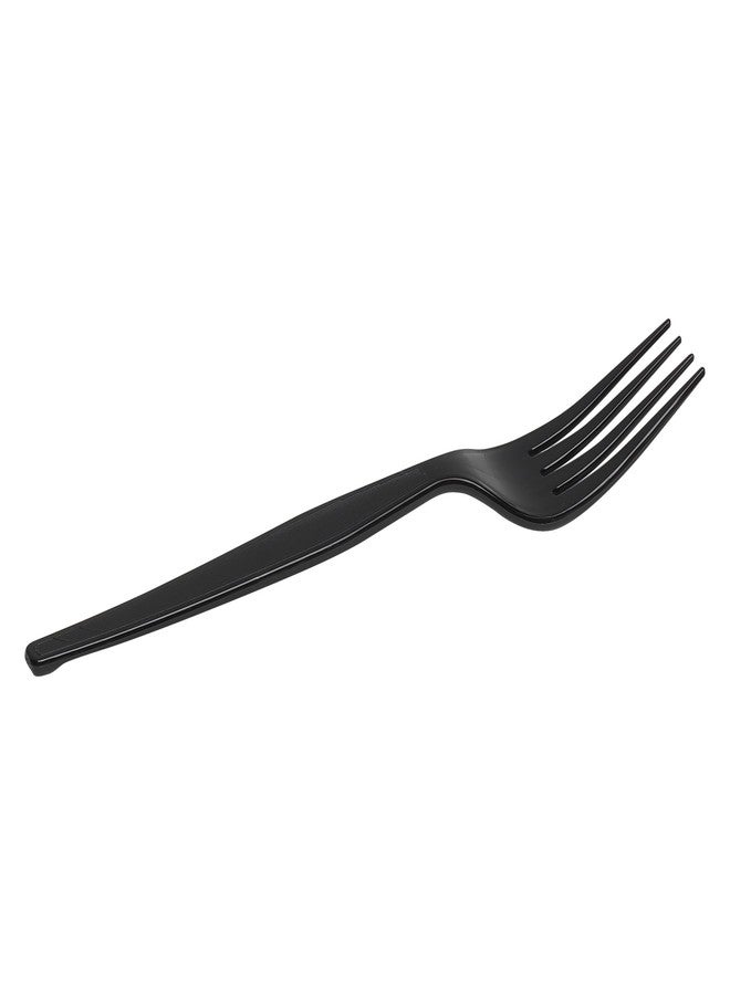 Georgia-Pacific Dixie 7.13" Heavy-Weight Black Polystyrene Plastic Forks By GP PRO, 1000 Count (Individually Wrapped Disposable Forks), FH53C7 - Image 4