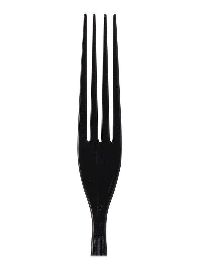 Georgia-Pacific Dixie 7.13" Heavy-Weight Black Polystyrene Plastic Forks By GP PRO, 1000 Count (Individually Wrapped Disposable Forks), FH53C7 - Image 3