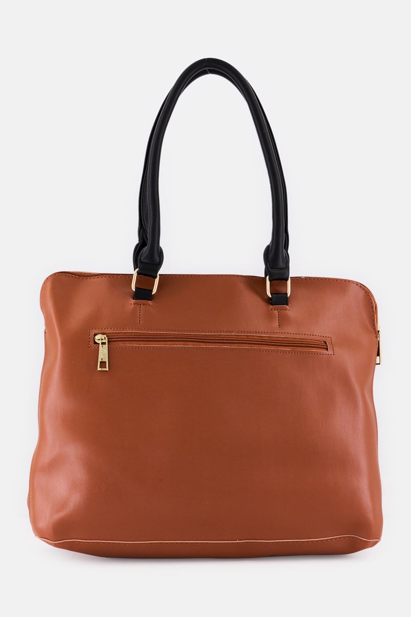 Lavie Women Brand Logo Tote, Brown - Image 2