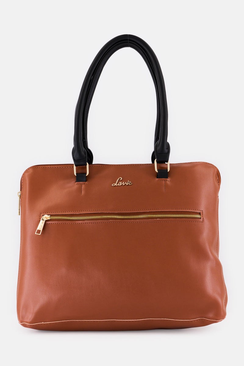 Lavie Women Brand Logo Tote, Brown - Image 1