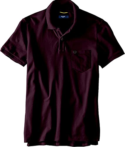 Celsius Men's Half Sleeve Classic Solid Pique Polo with Pocket (3011C_Choco Wine_2XL) - Image 5