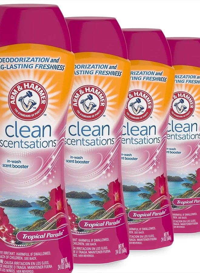 Arm & Hammer In-Wash Scent Booster, Tropical Paradise, 24 oz, Pack of 4 - Image 1