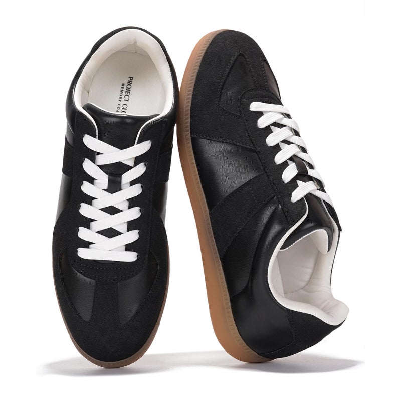 Project Cloud Leather Shoes for Men - Memory Foam Insole Non-Slip Casual Mens Shoes Sneakers - Lightweight Eco-Friendly Leather Fashion Sneakers (Jake, BLK, 8) - Image 1