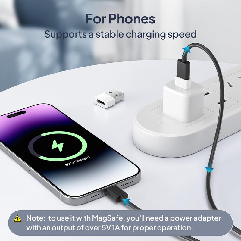 Basesailor USB-C Female to USB Male Adapter 3-Pack - Type-C Charger Cable Converter - Image 2