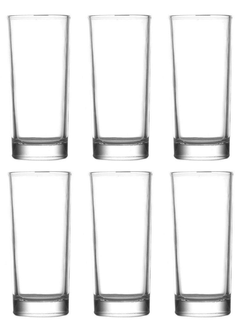 Glass Set, Set Of Six, Cylindrical Household And Commercial Cups, Can Be Used For Drinking Water, Coffee, Tea, Juice, Milk, 240ML - Image 1