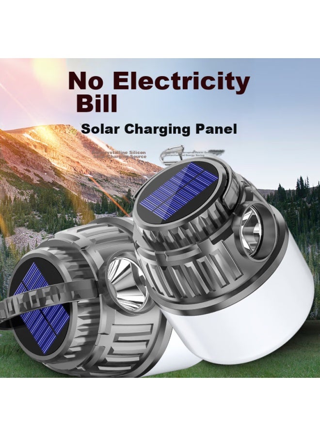 SHENYU Shenyu Solar Rechargeable Light Bulb, Outdoor Camping Lamp, Tent Light, Campsite Light, Led Emergency Light For Power Outages, Home Lighting  - Image 2