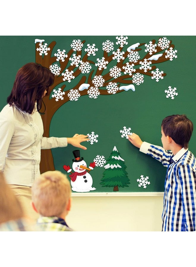 MALLMALL6 198Pcs Classroom Tree Bulletin Board Decor Seasonal Tree Summer Autumn Winter Spring Cutouts Border Set Four Seasons Chalkboard Wall Decorations For Kindergarten Elementary School Home - Image 5