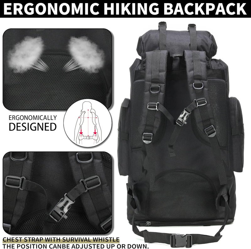 W WINTMING Hiking Backpack for Men 70L/100L Camping Backpack Military Rucksack Molle 3 Days Assault Pack for Climbing - Image 5