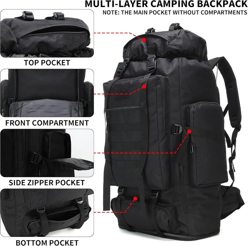 W WINTMING Hiking Backpack for Men 70L/100L Camping Backpack Military Rucksack Molle 3 Days Assault Pack for Climbing - Image 3