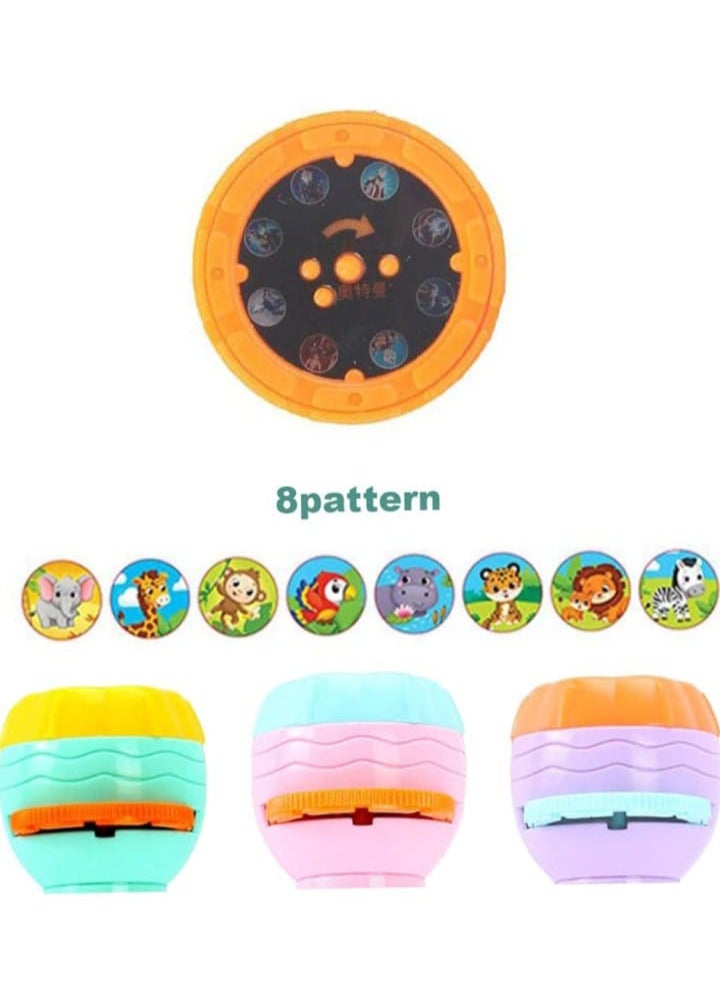 3 Sides 24 Patterns Flash Light Torch for Kids Projection Torch Story Education Learning Night Light Before Going to Bed (purple). - Image 2