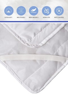 Blueberry Quilted Mattress Protector Mattress Topper Cover 4 Corner Elastic 160x200cm  - Image 5