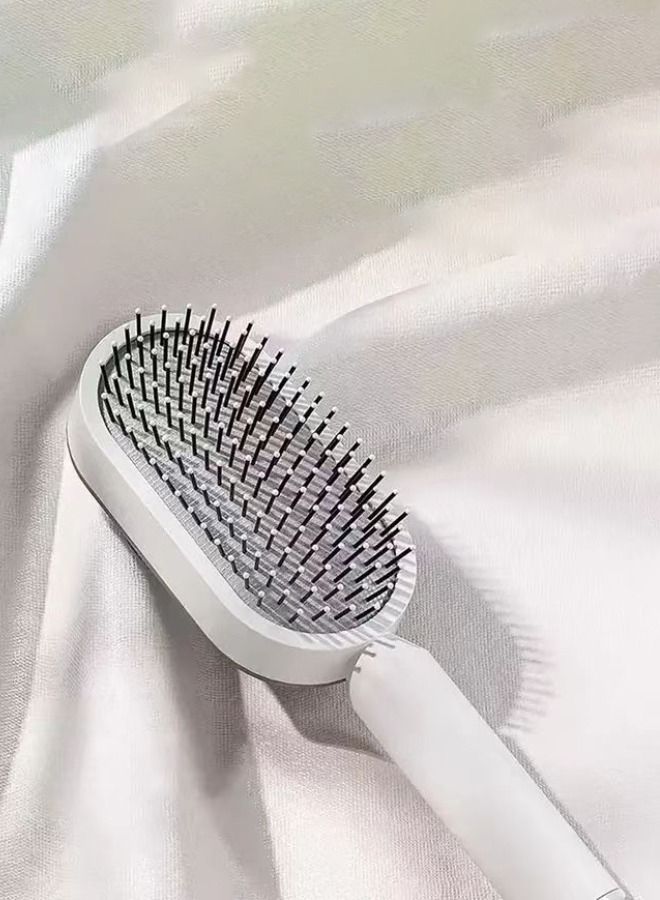 Easy Clean Anti-Static Push Button Hair Brush Healthy Hair Comb - Image 3