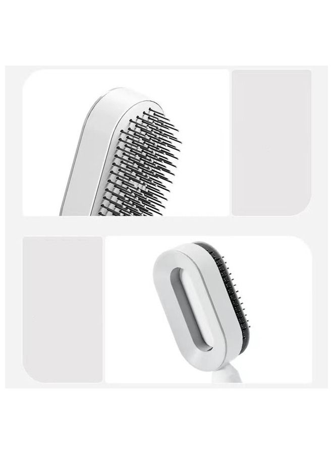 Easy Clean Anti-Static Push Button Hair Brush Healthy Hair Comb - Image 5