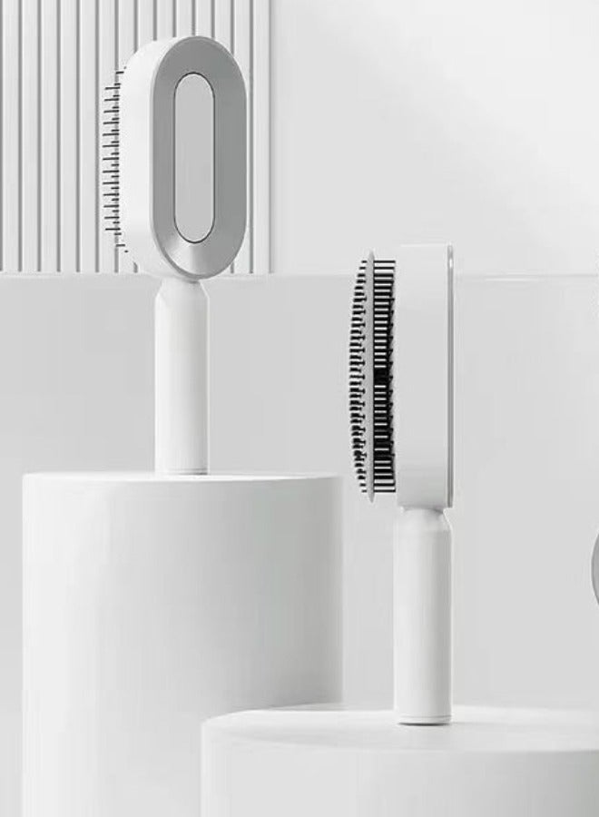 Easy Clean Anti-Static Push Button Hair Brush Healthy Hair Comb - Image 2