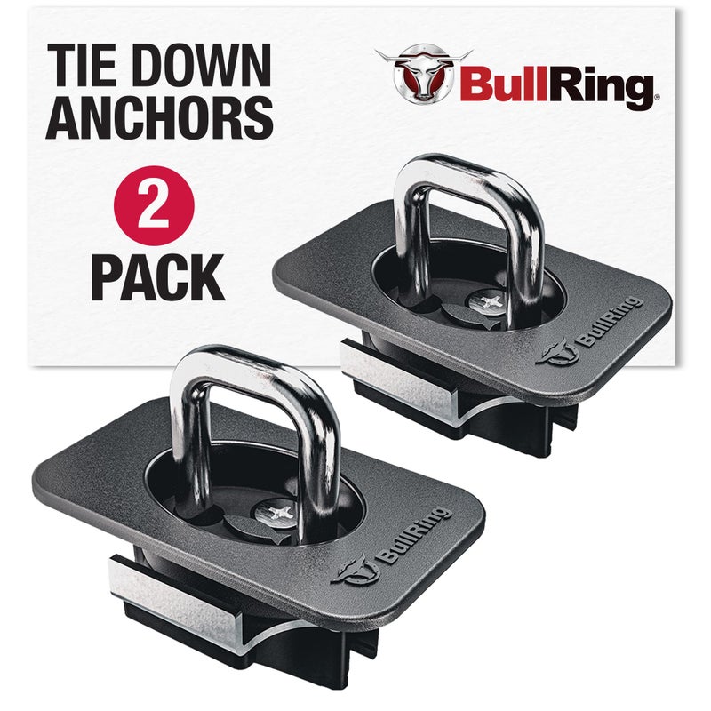 Bull Ring Retractable Truck Bed Tie Down Anchors for Ford F150 2015-25, Super Duty 2017-25, Raptor 2017-25 â€“ Flush Fit, Easy Install, (2 Pack) - Image 2