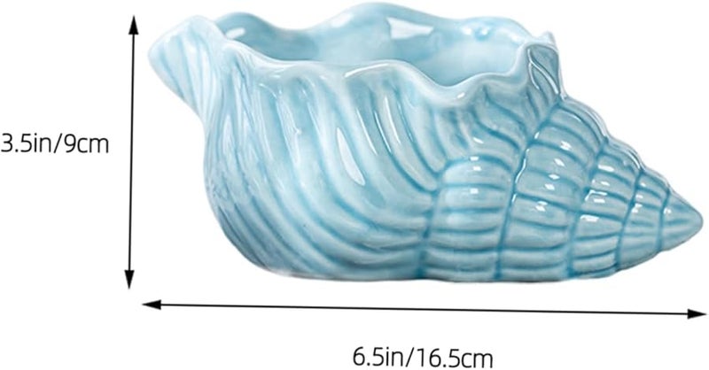 Ceramic Conch Shaped Ashtray Smooth Finish Easy to Clean Compact Design for Home Office - Image 5