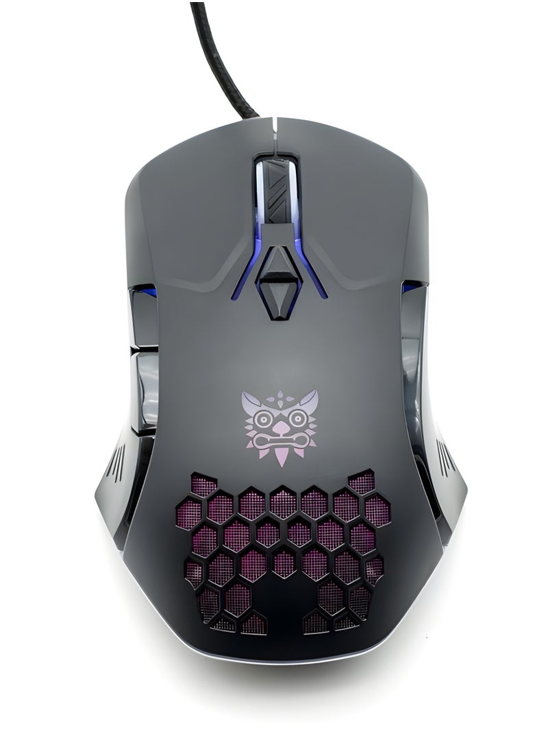 onikuma ONIKUMA CW902 Professional Gaming Mouse Wired RGB Lighting Adjustable DPI 1200/1800/2400/3600 for PC Laptop-cable 1.5 m -black  - Image 2