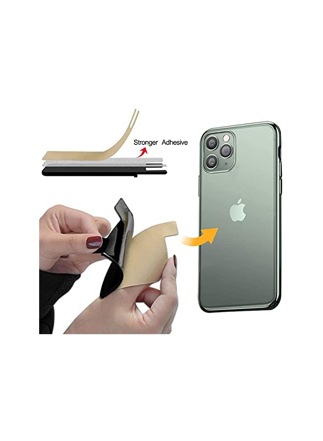 Delfino Phone Card Holder, Ultra Thin Stick-on Silicone Phone Wallet Stick On Credit Card Holder, Phone Pocket for Almost All Smartphones, Adhesive Phone Wallet（Black, White, Grey/3pcs) - Image 3