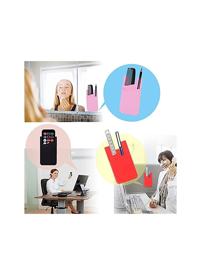 Delfino Phone Card Holder, Ultra Thin Stick-on Silicone Phone Wallet Stick On Credit Card Holder, Phone Pocket for Almost All Smartphones, Adhesive Phone Wallet（Black, White, Grey/3pcs) - Image 5