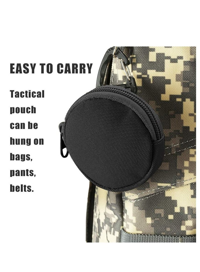 SYOSI Outdoor Circle Carrying Key Holder Case Small Zipper Coin Purse Keychain Wallet, Professional EDC Pouch Accessories Case for Military Gear Bags, Little Change Wallet, Wireless Headset Pack, 3PCS - Image 5