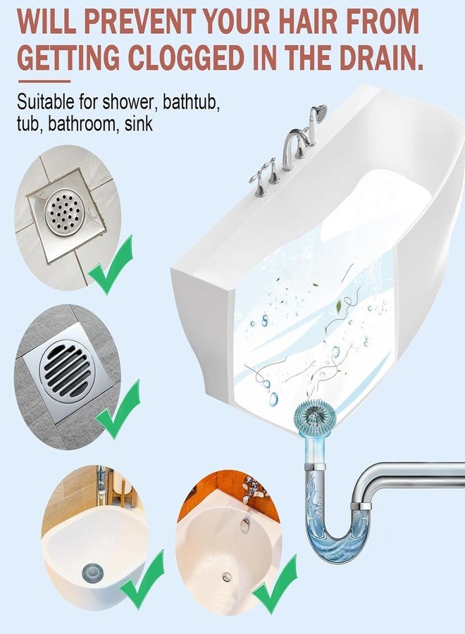 Gotega Bathroom Sink Drain Strainers, Hair Catcher Shower Drain Covers Protector, Flexible TPR Material, Multiple Colors for Bathroom Tub Shower and Sink Garbage Disposal Parts, Light-Colored 5 Pack - Image 4