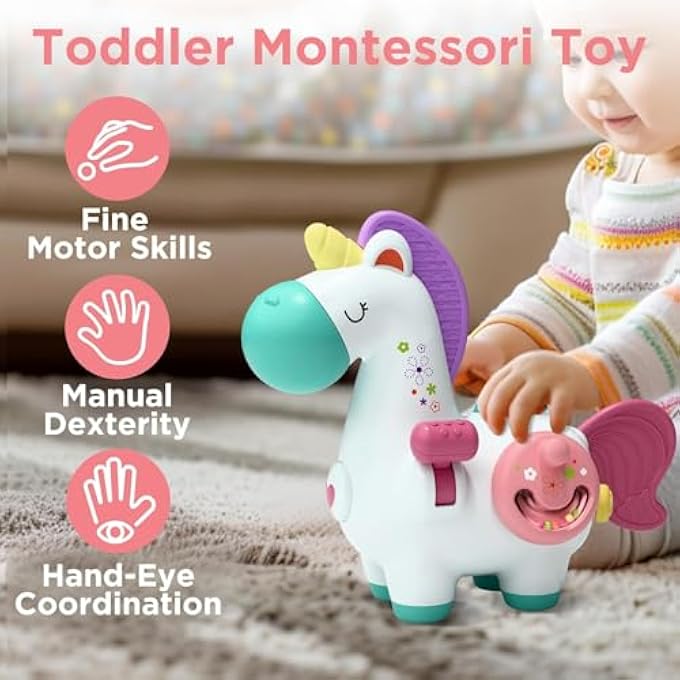 AM ANNA Montessori Toys 1 Year Old for Toddlers, Busy Cube Toys for Baby, Travel Sensory Toys for Toddlers 1-3, Toys for Girls to Learn Fine Motor Skills, Birthday Gifts for Boys Girls - Image 3