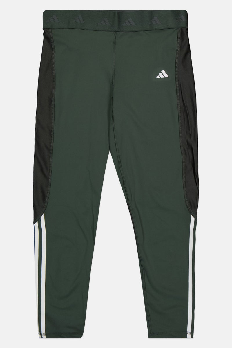 Adidas Women Sportswear Fit Brand Logo Running Leggings, Olive - Image 2