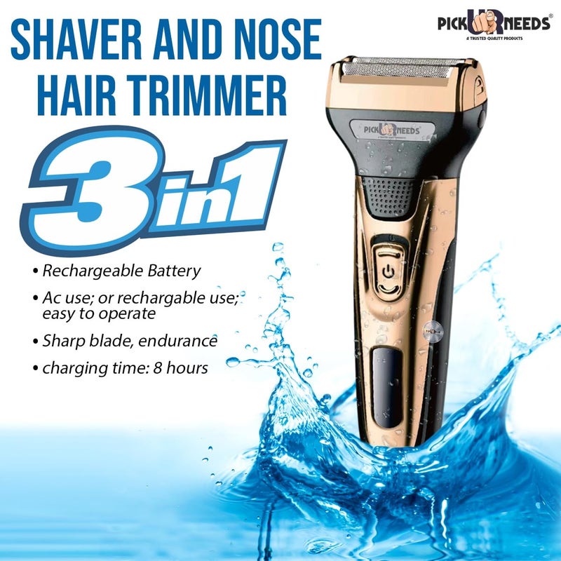 Pick Ur Needs 3 in 1 Professional Electric Hair Clipper for Men Wireless Electric Shaver Beard Nose Shaver Hair Trimmer - Image 4