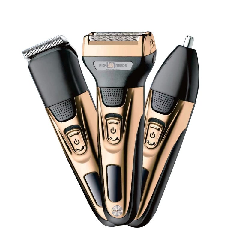 Pick Ur Needs 3 in 1 Professional Electric Hair Clipper for Men Wireless Electric Shaver Beard Nose Shaver Hair Trimmer - Image 1