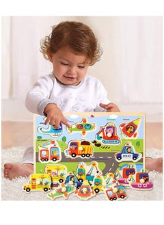 Wooden Peg Puzzles for Toddlers Kids Educational Learning Toys Preeschool Peg Puzzles Toy 3 Pcs Toddler Puzzles Set Traffic Animals and Ocean Great Gift for Girls and Boys - pzsku/ZAD6CE4F10F481FA726F8Z/45/_/1721455029/1a93c6d4-fb5e-4429-8a4a-0a1a59608594