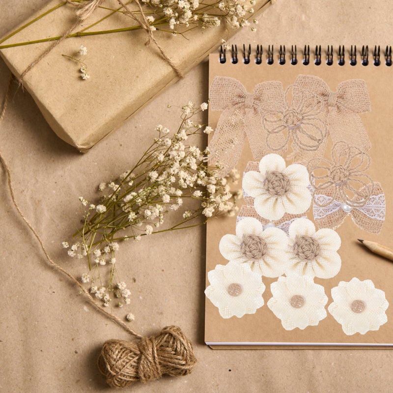 📦 زينة من الكتان والجوت للمشاريع الإبداعية - Image 2