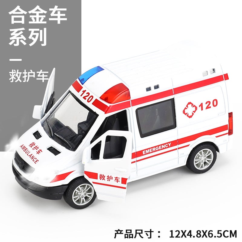 إسكدنيا سيارة إسعاف لعبة مزودة بضوء وصوت القصور الذاتي