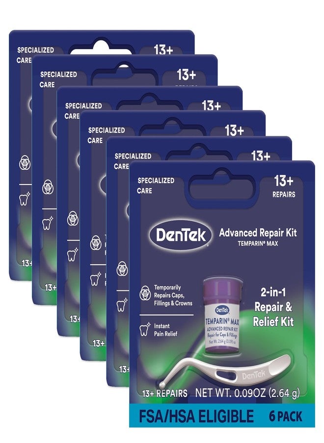Dentek طقم إصلاح دينتيك تمبارين ماكس، 13+ إصلاح، 2.64 جرام (عبوة من 6) - Image 1