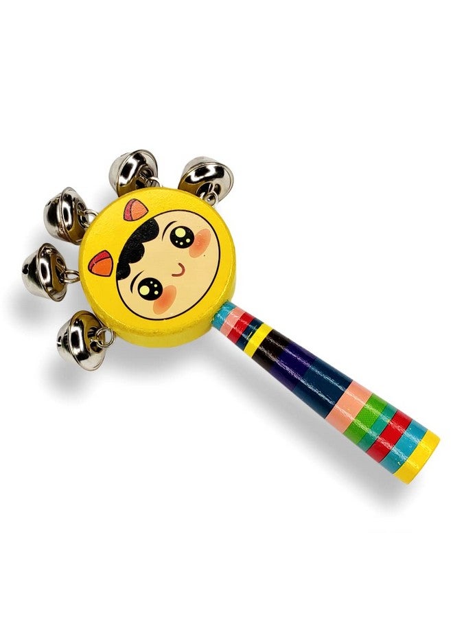 Vemlons Rattle Toys Wooden Non Toxic Colorful Rattle Toys for New Born Baby, Musical Infant Toy, Dugi Dugi Rattles JhunJhuna/Ghunguru wala jhunjhuna - Image 5