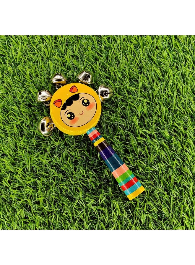 Vemlons Rattle Toys Wooden Non Toxic Colorful Rattle Toys for New Born Baby, Musical Infant Toy, Dugi Dugi Rattles JhunJhuna/Ghunguru wala jhunjhuna - Image 3