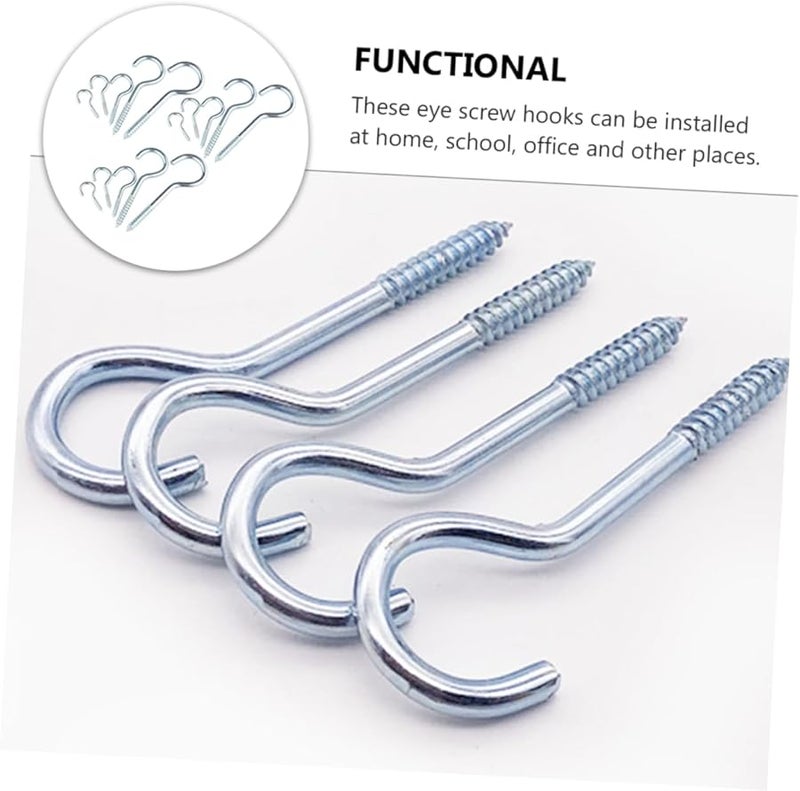 Lifkome 15 قطعة خطافات براغي ثقيلة ذاتية التنصيب لتعليق النباتات والتخزين في الداخل والخارج - Image 4